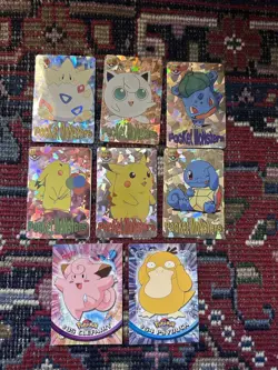 Vtg 90s Vending Machine Pokemon Pocket Monsters Card 8 Cards Lot Pikachu - Image 1
