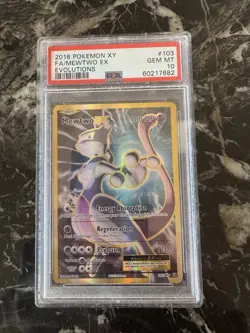 Pokemon Mewtwo EX TCG Full Art Holo Ultra Rare Card 103/108 Evolutions PSA 10 - Image 1