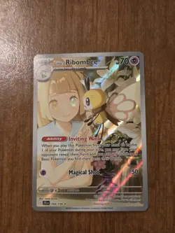 Pokemon Stage 1 Lillie's Ribombee Card #164/159 JTG English Pulled Today On Hand - Image 1