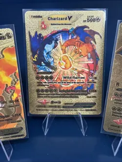 Pokemon 3 card Lot ALL CHARIZARD V Evolution Gold!! (ash1) - Image 3