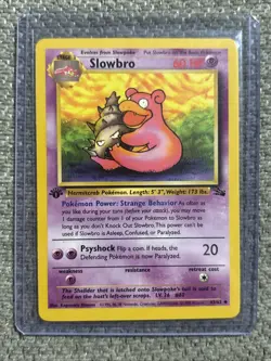 Pokemon TCG Slowbro Fossil 1st Edition Uncommon Card 43/62 LP - Image 1