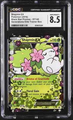 CGC 8.5 Shaymin EX Black Star Promos XY148 Holo Pokemon Card - Image 1