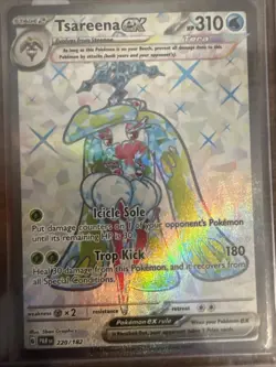 Pokemon TCG Tsareena EX Paradox Rift Tera Full Art Ultra Rare Card 220/182 - Image 1