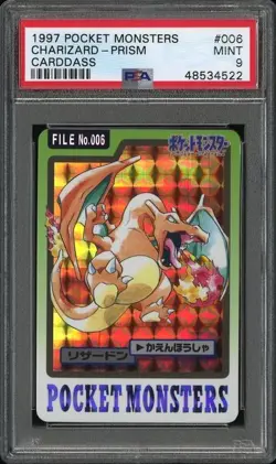 PSA 9 Charizard Holo #6 1997 Carddass Vending Japanese Pokemon Card Sugimori - Image 1