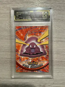 1999 pokemon card Grimer #88 topps TV animation edition vintage pristine 10 - Image 1