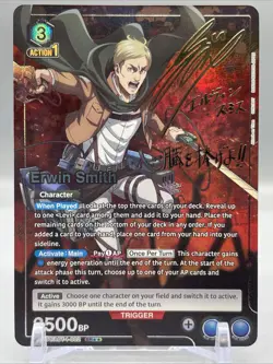 Union Arena Autographed Erwin Smith AoT English Card UE10BT/AOT-1-002 SR signed - Image 1