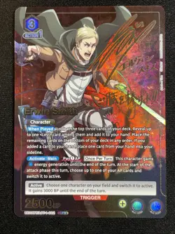 Union Arena Autographed Erwin Smith AoT English Card UE10BT/AOT-1-002 SR signed - Image 3