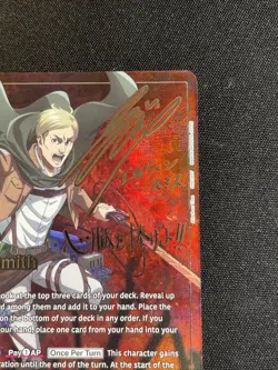 Union Arena Autographed Erwin Smith AoT English Card UE10BT/AOT-1-002 SR signed - Image 4