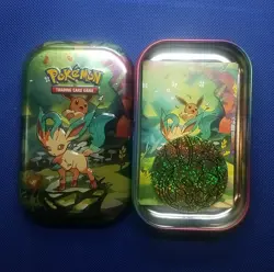 Pokemon Prismatic Evolutions Leafeon Mini Tin Insert And Coin Included NO CARDS - Image 1