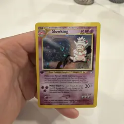 1st Edition Slowking Pokemon Card TCG Neo Genesis Holo 14/111 Swirl - Image 1