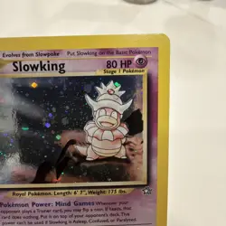 1st Edition Slowking Pokemon Card TCG Neo Genesis Holo 14/111 Swirl - Image 3