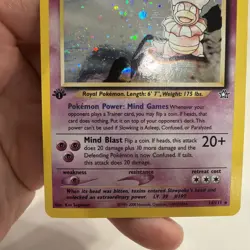 1st Edition Slowking Pokemon Card TCG Neo Genesis Holo 14/111 Swirl - Image 5
