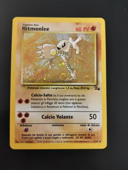 Pokemon Card Hitmonlee Holo 7/62 Fossil ITA italiano excellent EXC vintage - Image 1