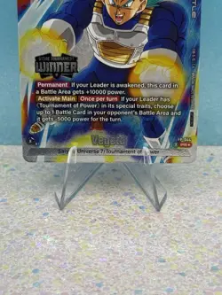Dragon Ball SCG Tournament Winner Card Vegeta FP-044 Alt Art Participation Rare - Image 5