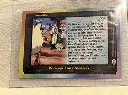 1998 Pokemon Holo Foil card Gotta Catch Em All-EP24-Primeape goes bananas - Image 2