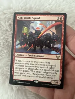 MTG Card Akki Battle Squad Commander: Kamigawa: Neon Dynasty Regular 018/038 - Image 2