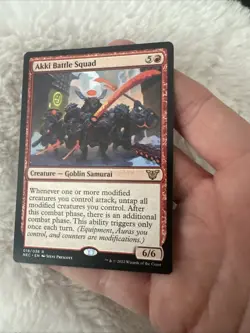 MTG Card Akki Battle Squad Commander: Kamigawa: Neon Dynasty Regular 018/038 - Image 3