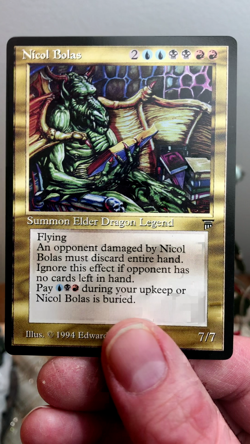 MTG- Nicol Bolas - Legends -Dragon Legend -WATCH ITEM VIDEO - Made 4 ChuckLethal - Image 2