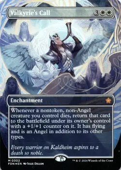 Valkyrie's Call FOIL BORDERLESS Foundations Magic MTG NM - Image 1
