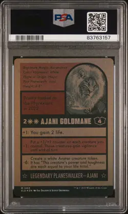 2023 MTG SECRET LAIR DROP FOIL #1453 AJANI GOLDMANE PSA 8 - Image 2