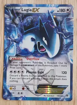 Pokemon TCG Lugia EX Holo Rare Plasma Storm Team Plasma #108 (2012) LP - Image 1