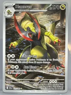 Pokemon TCG Haxorus 147/086 Black Bolt Illustration Rare Holo Card - Image 1