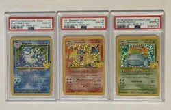 POKEMON PSA 10 CELEBRATIONS BIG 3 CHARIZARD #4 VENUSAUR #15 BLASTOISE #2 - Image 1