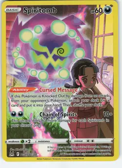 Spiritomb TG09/TG30 Ultra Rare Holo SWSH Lost Origin Trainer Gallery NM Pokemon - Image 1