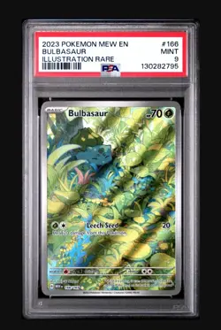 2023 Pokemon Mew En-151 166 Bulbasaur Illustration Rare PSA 9 Mint - Image 1
