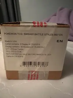 Pokemon TCG SWSH Battle Styles Booster Box Case Of 6 *FACTORY SEALED* - Image 1
