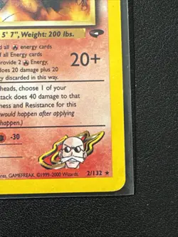 Blaine’s Charizard Pokemon Gym Challenge TCG 2/132 LP Raw Ungraded - Image 5
