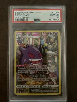 Pokemon TCG Lost Origin Gengar Trainer Gallery Ultra Rare TG06/TG30 PSA 10 - Image 1