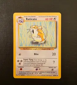 Pokemon Base Set Raticate 40/102 Vintage WOTC Rare - Image 2