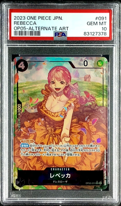 PSA 10 Rebecca Alt Art OP05-091 SR Awakening of the New Era ONE PIECE Card Game - Image 1
