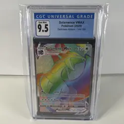 Salamence VMAX Secret Rainbow Rare Card 194/189 Darkness Ablaze CGC 9.5 - Image 1