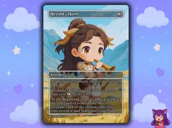 Herald's Horn Chibi Anime Style Single Card Proxy Card Custom For EDH - Image 1