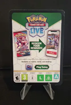 Pokemon TCG Misprint Error Blank Code Card - Black - Image 2