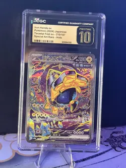 CGC PRISTINE 10 Iron Hands ex 210/187 SAR Terastal Festival ex Pokemon Card JPN - Image 3