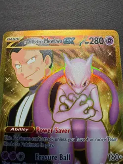 Pokemon TCG Team Rocket's Mewtwo EX Destined Rivals Card 240/182 Mint Condition - Image 2