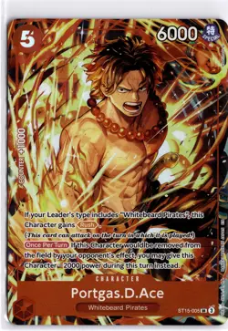 Portgas.D.Ace (Illustration Box Vol.5) SR One Piece Promotion Cards ST15-005 NM - Image 1