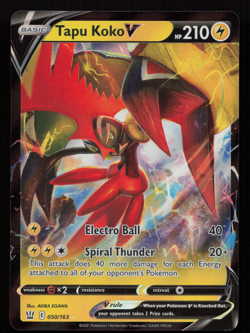 2021 Pokemon TCG Battle Styles - TAPU KOKO V - Holo card no. 50/163 - Image 1
