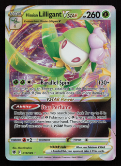 2022 Pokemon Astral Radiance - Hisuian LILLIGANT V STAR card no. 18/189 - Image 1