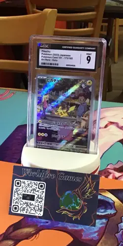 CGC 9 Pikachu Pokemon 2023 Japanese Pokemon Card 151 173/165 Art Rare Holo - Image 1