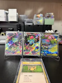 Venusaur ex Bulbasaur Ivysaur SR AR set 076/063 M1L Mega Brave Pokemon Card Mega - Image 1