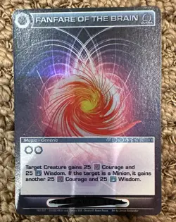 FANFARE OF THE BRAIN Ultra Rare Foil First Edition Chaotic Card NM - Image 1