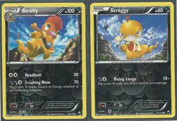 2012 SCRAFTY & SCRAGGY - 2 DARK EXPLORERS Pokemon Evolution Cards-REV HOLO NM/M - Image 1