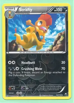 2012 SCRAFTY & SCRAGGY - 2 DARK EXPLORERS Pokemon Evolution Cards-REV HOLO NM/M - Image 2