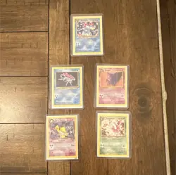 Pokemon Feraligatr Suicune Gengar Card Lot Nintendo TCG 5 Cards English - Image 1