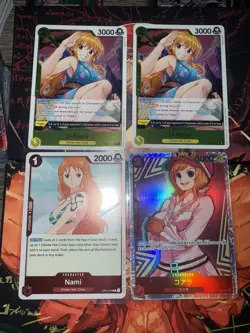 ONE PIECE CCG NAMI 4 CARD LOT (O-NAMI OP06-116)(OP01-018)(OP05-006) - Image 1