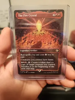 The Fire Crystal Borderless Final Fantasy MTG - Image 1